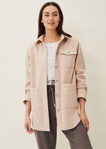 Phase Eight Jessica Shacket Jackets Pink Canada | MSHAKN-851